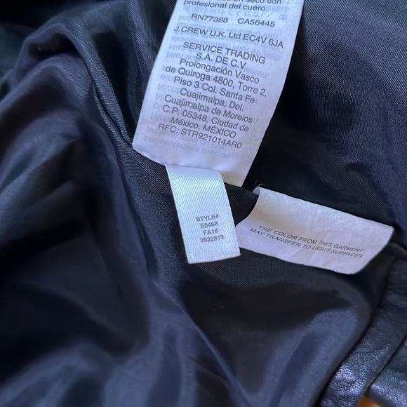 Madewell The Washed Leather Motorcycle Jacket in Trur Black size Medium - Picture 11 of 16